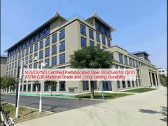 ساختار فولادی پیش ساخته شده گواهینامه SGS / CE / ISO برای Q235 ASTM G30 درجه مواد و دوام طولانی مدت